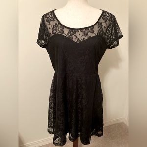 No Boundaries  Black Lace Dress.  Size XL